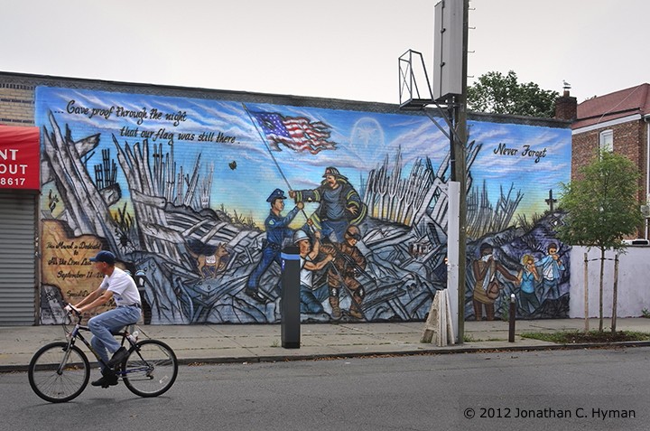 Documentary photograph of vernacular art and memorials responding to September 11th, image 26