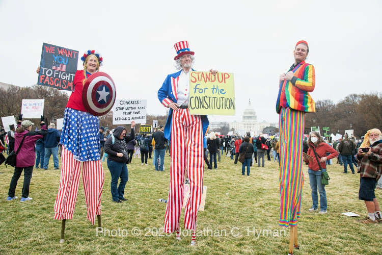Documentary photograph of rallies, demonstrations, protests, signs and art, image 44