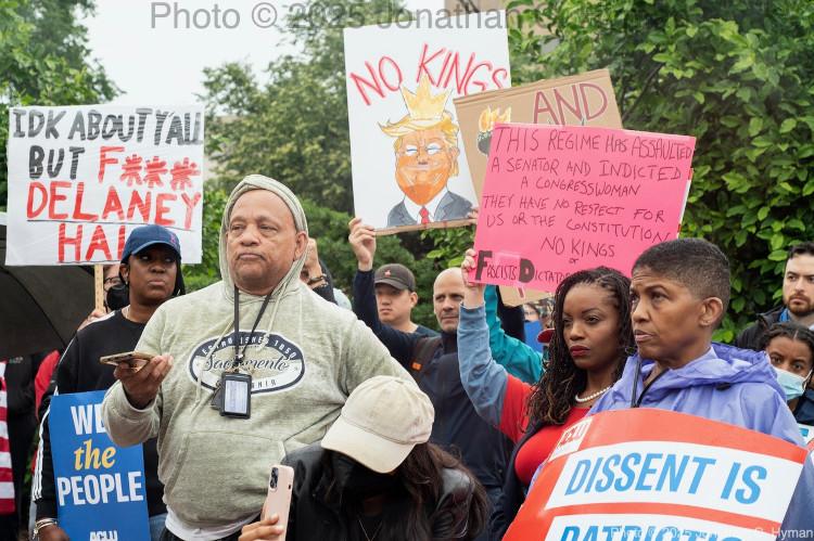 Documentary photograph of rallies, demonstrations, protests, signs and art, image 59