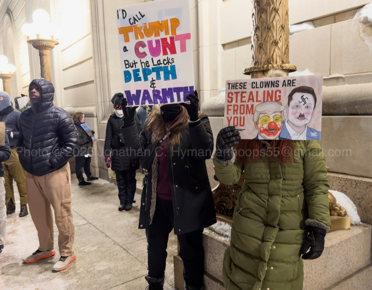 Documentary photograph of rallies, demonstrations, protests, signs and art, image 85