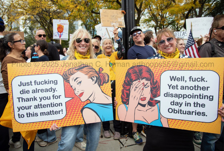 Documentary photograph of rallies, demonstrations, protests, signs and art, image 87